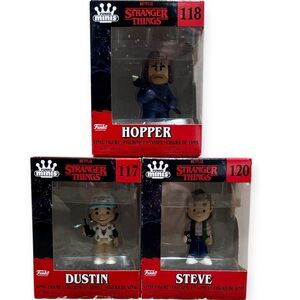 Funko Minis Stranger Things Steve, Dustin, and Hopper
